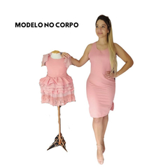 Kit Vestido Mãe e filha Rosê Luxinho - Kimimo Kids