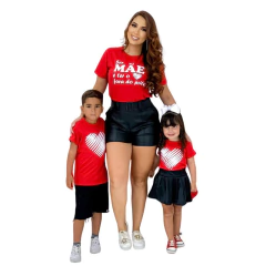 Imagem do Monte Kit blusas mãe e filha(o)valor cada Coração Fora Peito