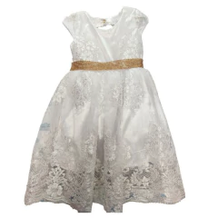 Vestido Luxo Renda Branco 1 ano