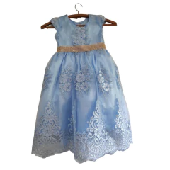 Vestido Luxo Renda Azul 2 anos - loja online