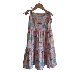 Imagem do Vestido Amarração Estampado Rosa