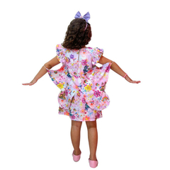Vestido trapézio fada com asas articulado meninas princesas - comprar online