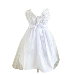 Vestido todo Branco borboletas tule - Kimimo Kids