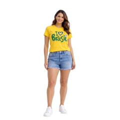 Monte Kit blusa mãe e filha(o) amo Brasil valor unitário - comprar online