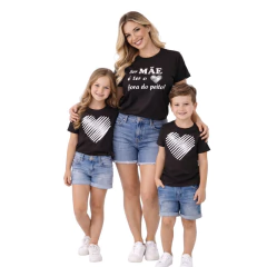 Monte Kit blusa mãe filha(o)valor unitário Coração Fora Peito na internet