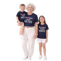 Monte Kit blusa mãe e filha(o) amo a vovó valor unitário - comprar online