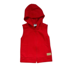 COLETE EM MATELASSÊ VERMELHO 1-2-3ANOS