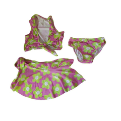 Biquini Infantil com saia de praia varias estampas - comprar online
