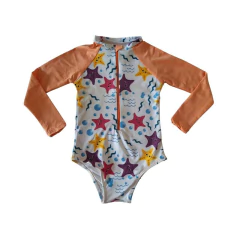 Maiô infantil diversas estampas com UV e zíper