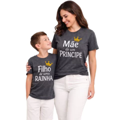 Monte Kit blusa mãe filho valor unitário Mãe de um Principe - Kimimo Kids