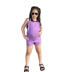 Jardineira Jeans Infantil nó - Kimimo Kids