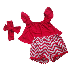 Conjunto Bebê vermelho listrado - loja online