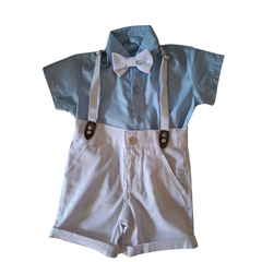 Conjunto festa batizado, ano novo azul bebê - comprar online