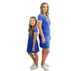 Kit Vestido Gola Mãe e filha Rosa bebê - loja online