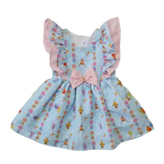 Vestido Luxinho Babado Animais pequenos abelhinha