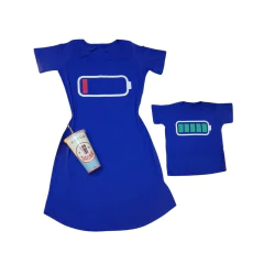Imagem do Kit Vestido Mãe e filha vinho listra
