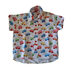 Camisa Social temática carrinhos colorido