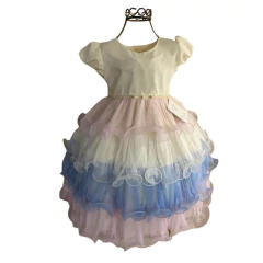 Vestido Luxo Infantil color arco iris, circo - loja online
