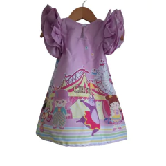 Vestido Trapézio Frufru Circo Rosa - loja online