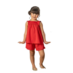 Conjunto Vermelho Infantil Natal Festas - loja online
