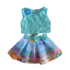 Conjunto temático Fundo do Mar com saia na internet