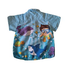 Camisa Social temática Fundo do mar - comprar online