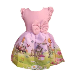 Vestido Temático luxinho Jardim encantado