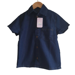 Camisa Jeans escuro infantil - loja online