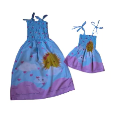 Kit Vestido Mãe e filha temático Raio de Sol