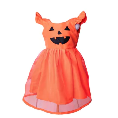 Vestido Laranja Abóbora Halloween