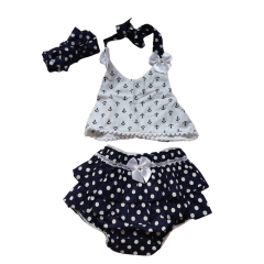 Conjunto Marinheira Poa azul e branco - comprar online