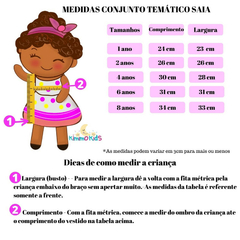 Conjunto temático Fundo do Mar com saia - Kimimo Kids
