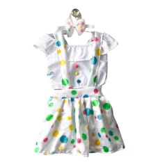 Fantasia suspensório palhaço branco - comprar online