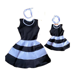 Kit vestido mãe e filha modelo princesa estampado - loja online
