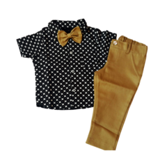 Conjunto Bebê Principe Bege escuro com calça - loja online
