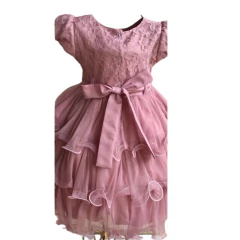 Vestido Luxo Infantil Rosê - Kimimo Kids