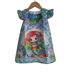 Vestido Trapézio Manga Sereia Cauda na internet