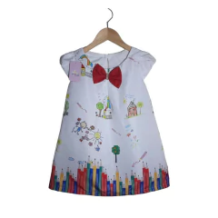 Vestido Trapézio Manga Aquarela Pintando o 7 Formatura - comprar online
