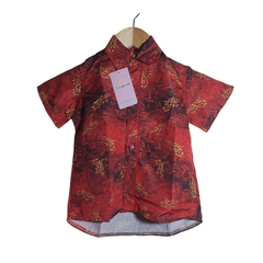 Camisa Temática Vermelho Folhas - Kimimo Kids