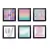 Kit Conjunto 6 Quadros Decorativos Boho Mandala c Vidro