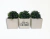 Cachepô Vaso Decorativo Branco Planta Artificial Kit c 3