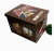 Caixa Organizador Bau Mdf Porta Treco Pintura Imitando Couro Londres - comprar online