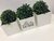 Cachepô Vaso Decorativo Branco Planta Artificial Kit c 3