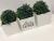 Cachepô Vaso Decorativo Branco Planta Artificial Kit c 3
