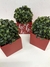 Cachepô Vaso Decorativo Vermelho Planta Artificial c 3 Natal