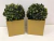 Cachepô Vaso Decorativo Dourado c Planta Artificial Kit c 2