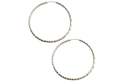 Brinco Argola Média Torcida 37mm Prata 925 - BRPR0005 - comprar online