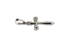 Pingente Cruz da Trindade com Sobreposição Aço - PGAÇ0120 - comprar online