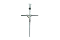 Pingente Cruz Palito Grande Amarrada Aço - PGAÇ0148