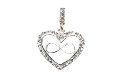 Pingente Coração Infinito com Micro Zircônias Prata 925 - PGPR0010 - comprar online